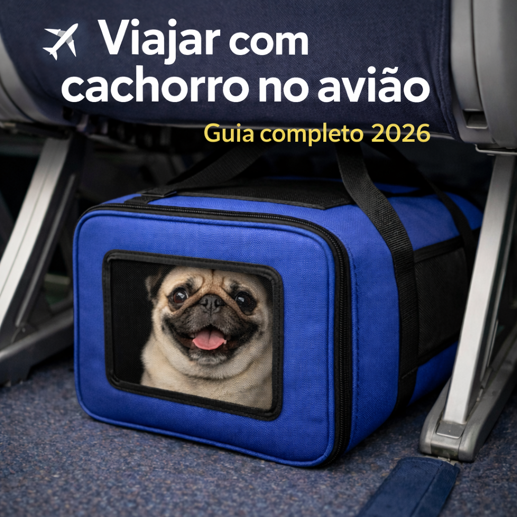 cachorro dentro da bolsa transporte na cabine do avião embaixo do assento